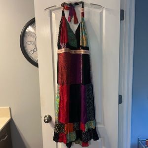 Peaceful people patchwork Hobo hippie halter dress